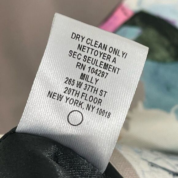 Milly Floral Sleeveless Sheath Dress Size 6 Multicolor Beige Pink‎ Blue Cream - Picture 7 of 7